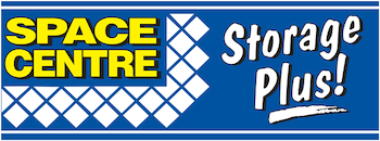 Space Centre main logo in blue and yellow