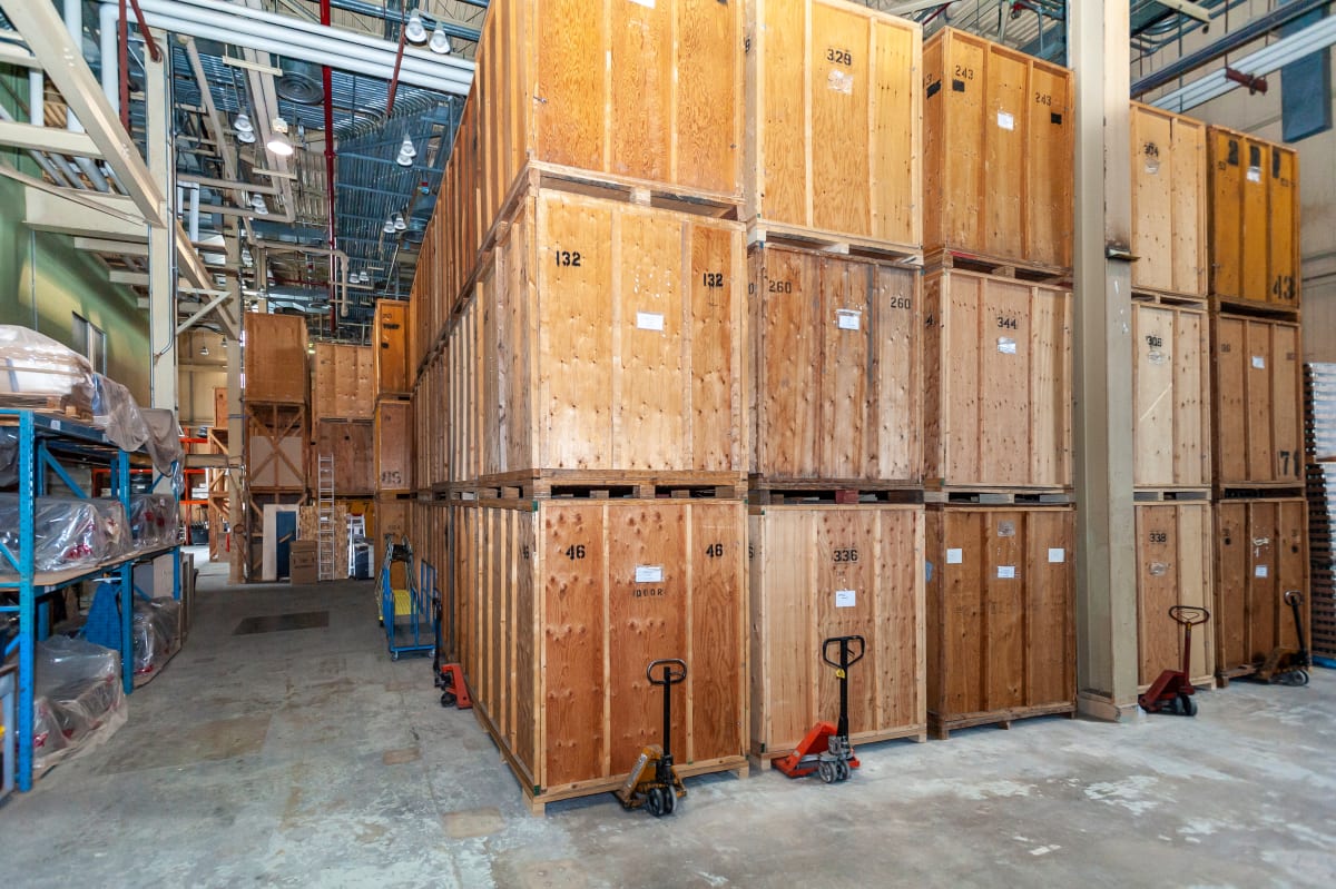 Secure climate-controlled storage containers at Bighorn Moving’s Kelowna warehouse, trusted for residential, commercial, and long-term storage in the Okanagan.