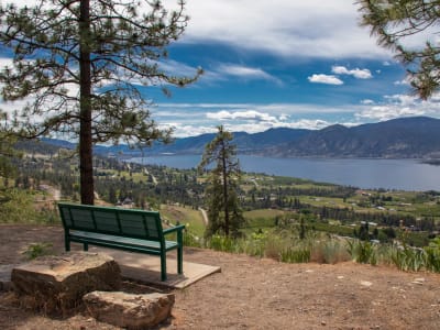 This view of Okanagan Lake from the KVR Trail is just one of the many things to experience when you move to the city of Kelowna.