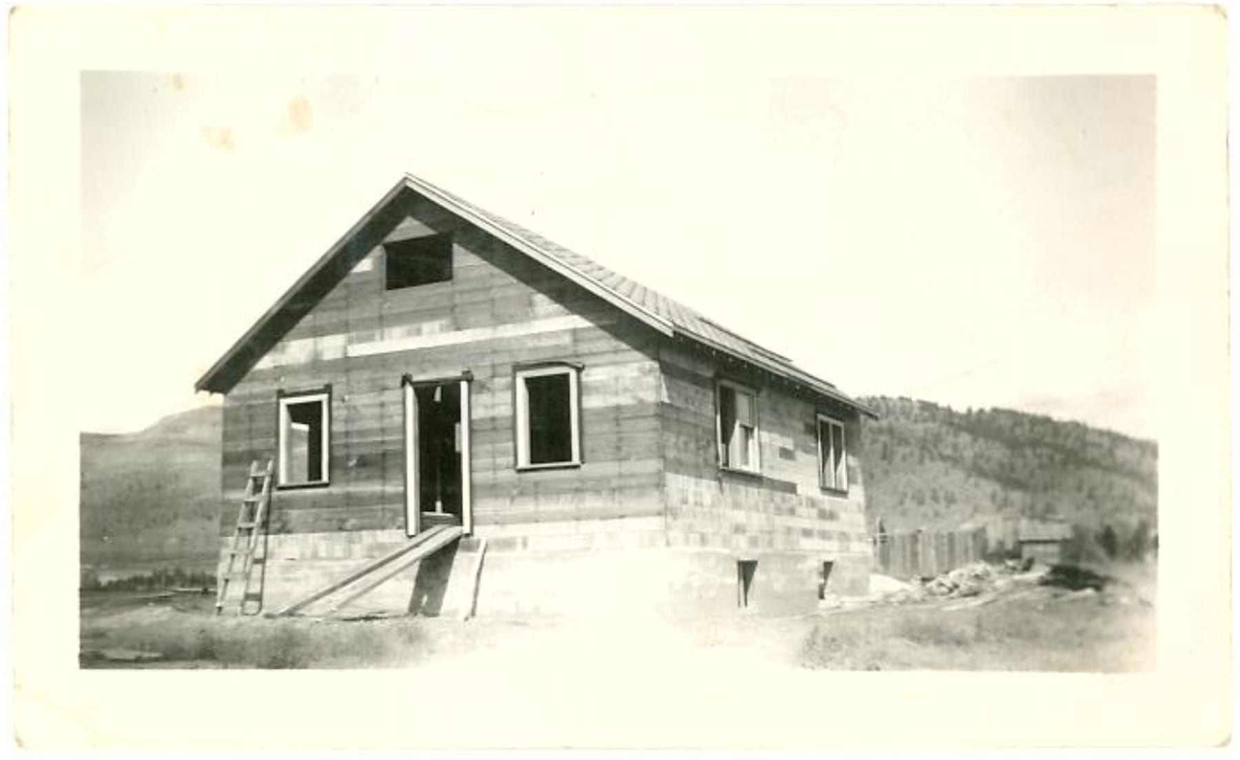 Original farm house on property, now Bron & Sons main office, circa 1950