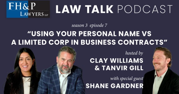Using Your Personal Name Vs A Limited Corp In Business Contracts