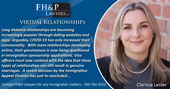 Immigration Appeal Division Upholds Virtual Relationships