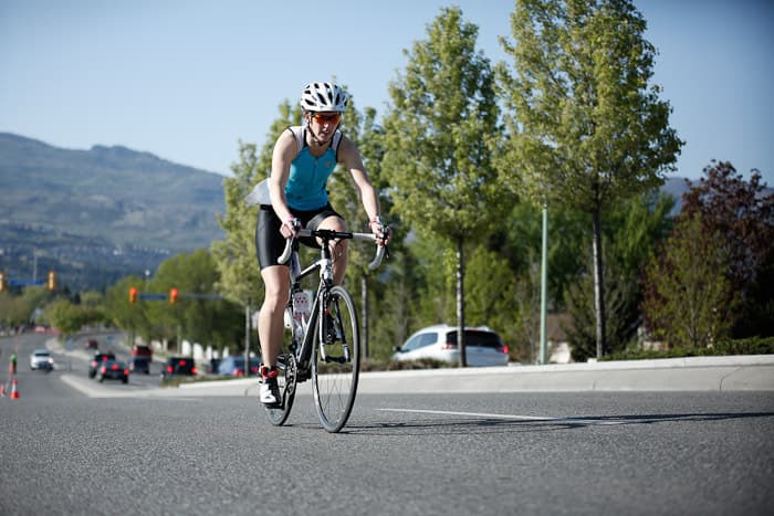 Road bike, mountain bike, or just that bike you borrowed from your neighbour—all levels and rides are welcome at the Kelowna Cherry Blossom Triathlon on May 5.