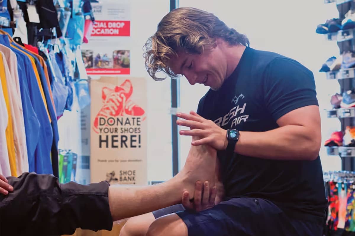 Matt and Charlie agree that fit and comfort come first when choosing a great running shoe. Book an appointment with our experts for a fitting.