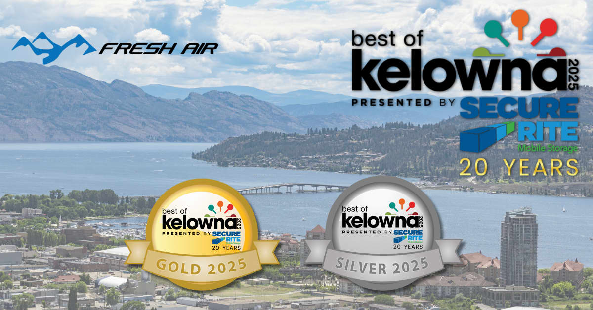 Fresh Air Kelowna wins 3 awards in the Best of Kelowna Awards for 2025