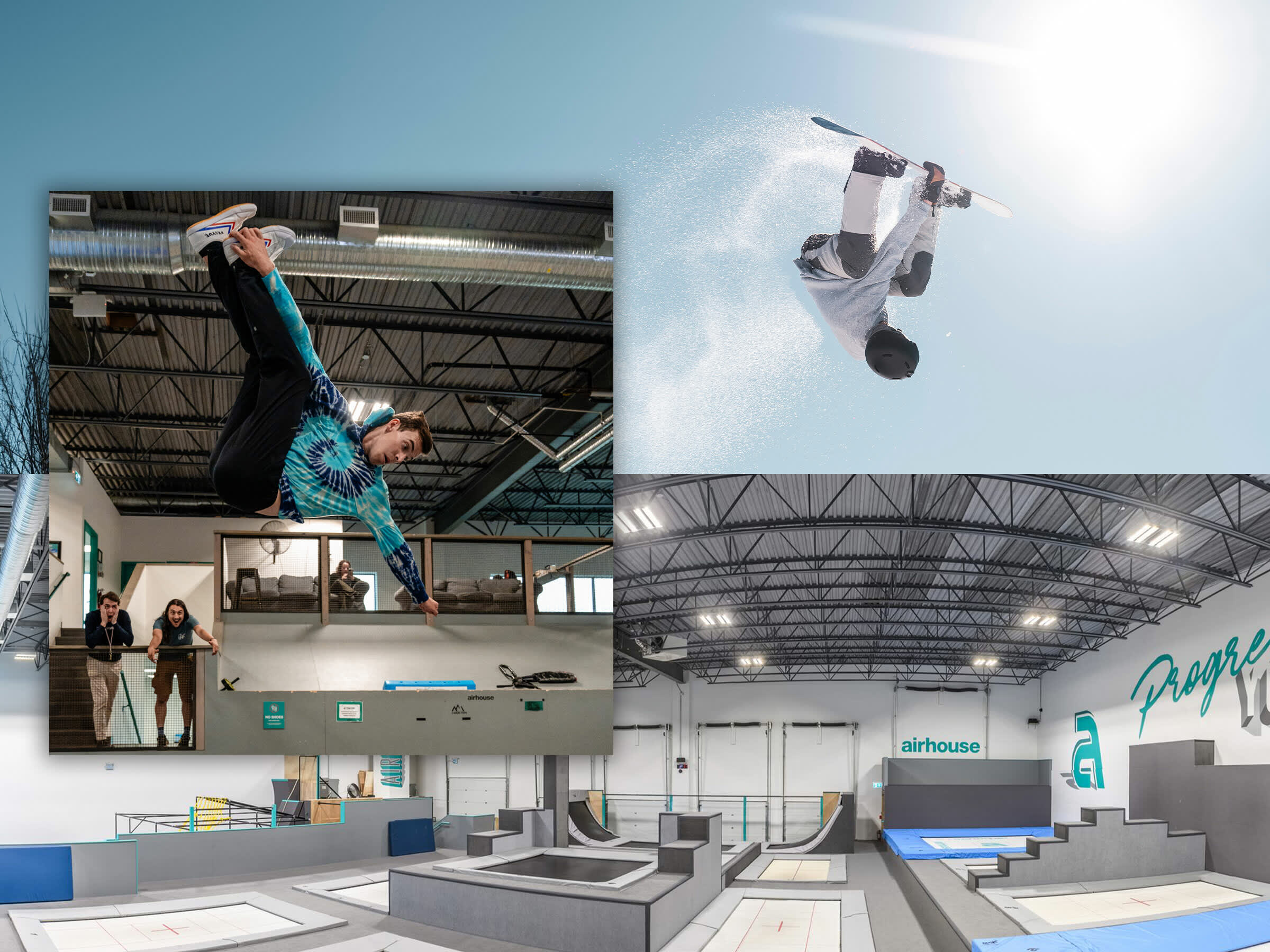 Airhouse Kelowna helps athletes of all ages and abilities learn the spatial awareness needed to safely execute jumps and tricks on the slopes before ever stepping into their ski equipment. 