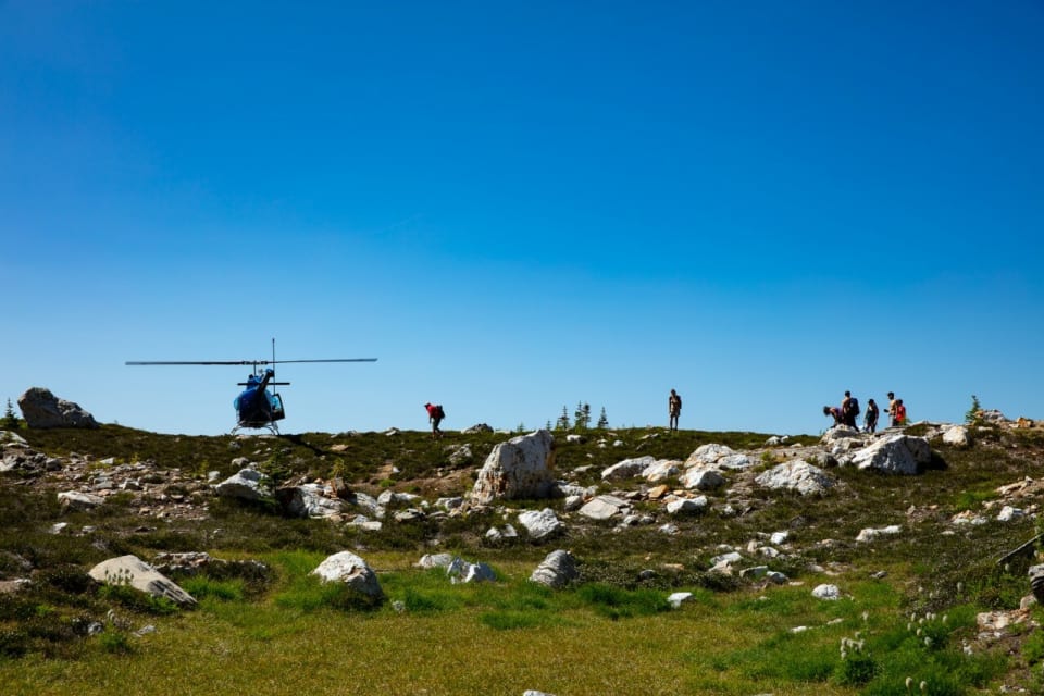 Heli-Hiking at Keefer Lake Lodge