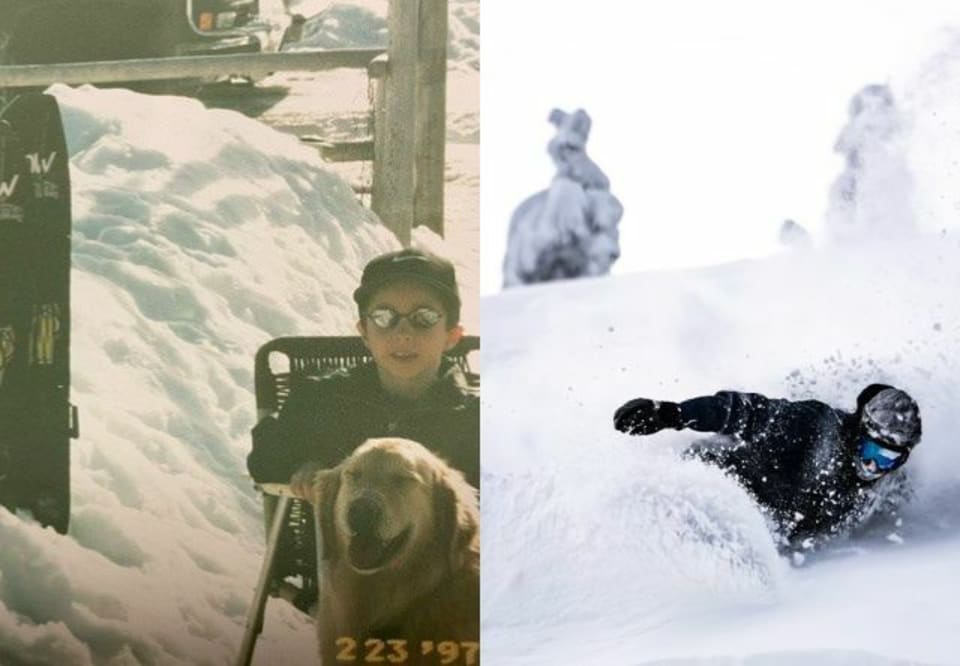 Josh has been a shredder since he was a kid! He may have lost those cool shades, but he’s still carving up the backcountry with style.