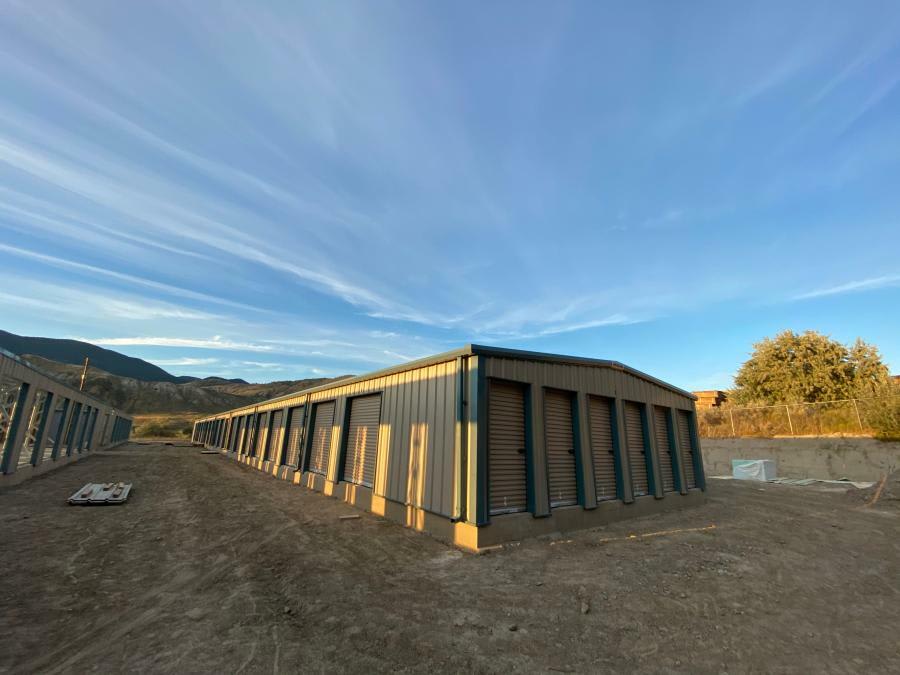 Kamloops Mini Storage: four buildings, 11,580 sq ft, built alongside the owners from concept through lock-up.