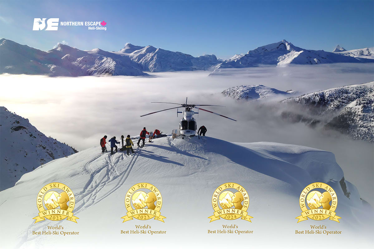 Ridge top, deep snow, and the view that defines the North. Northern Escape marks its fourth straight World Ski Awards win.