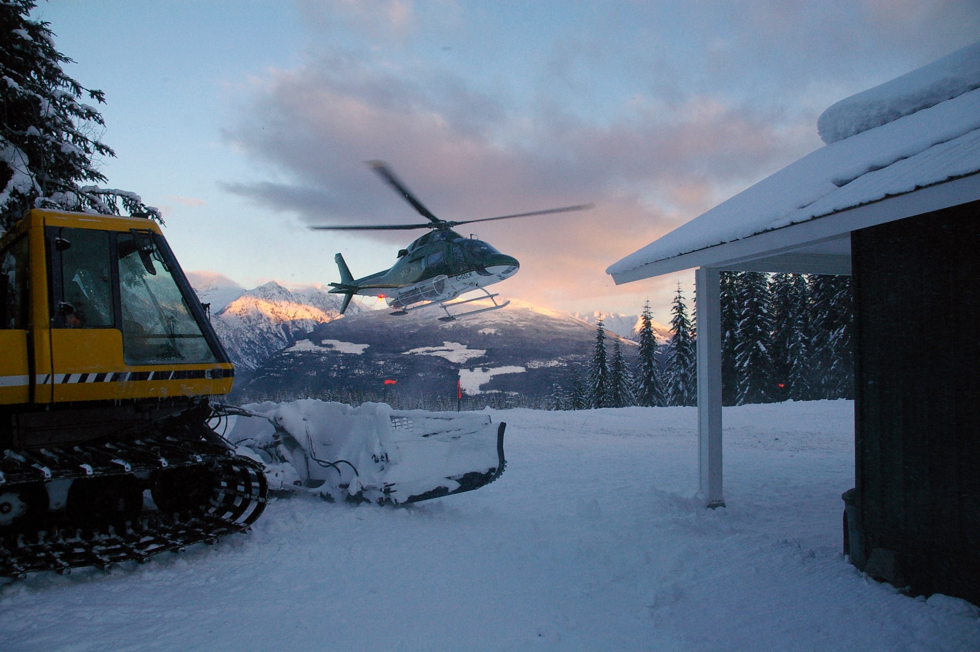 Heli Ski in BC with Snowcat Backup 