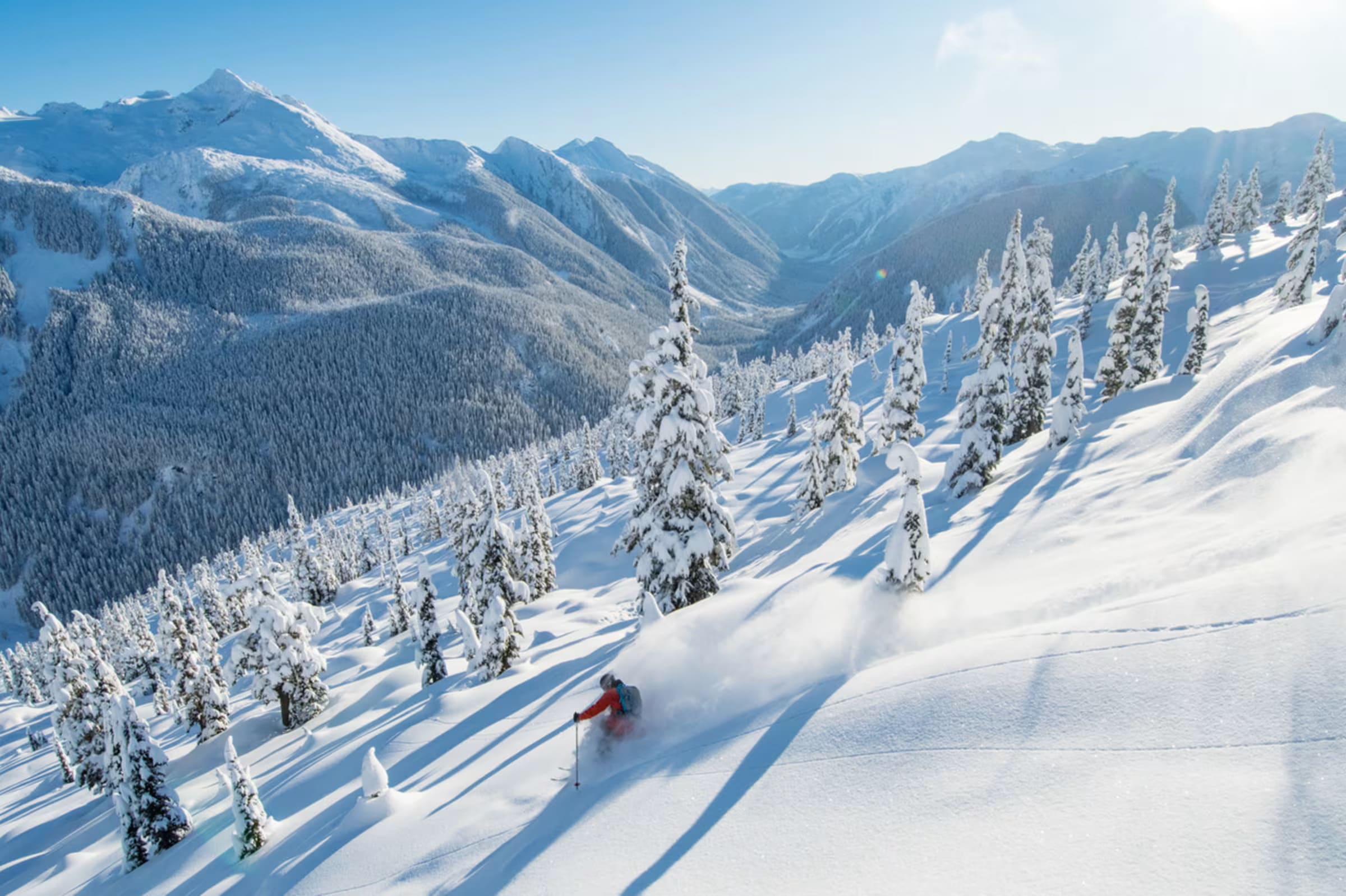 That feeling when it’s just you, your skis, and endless powder.