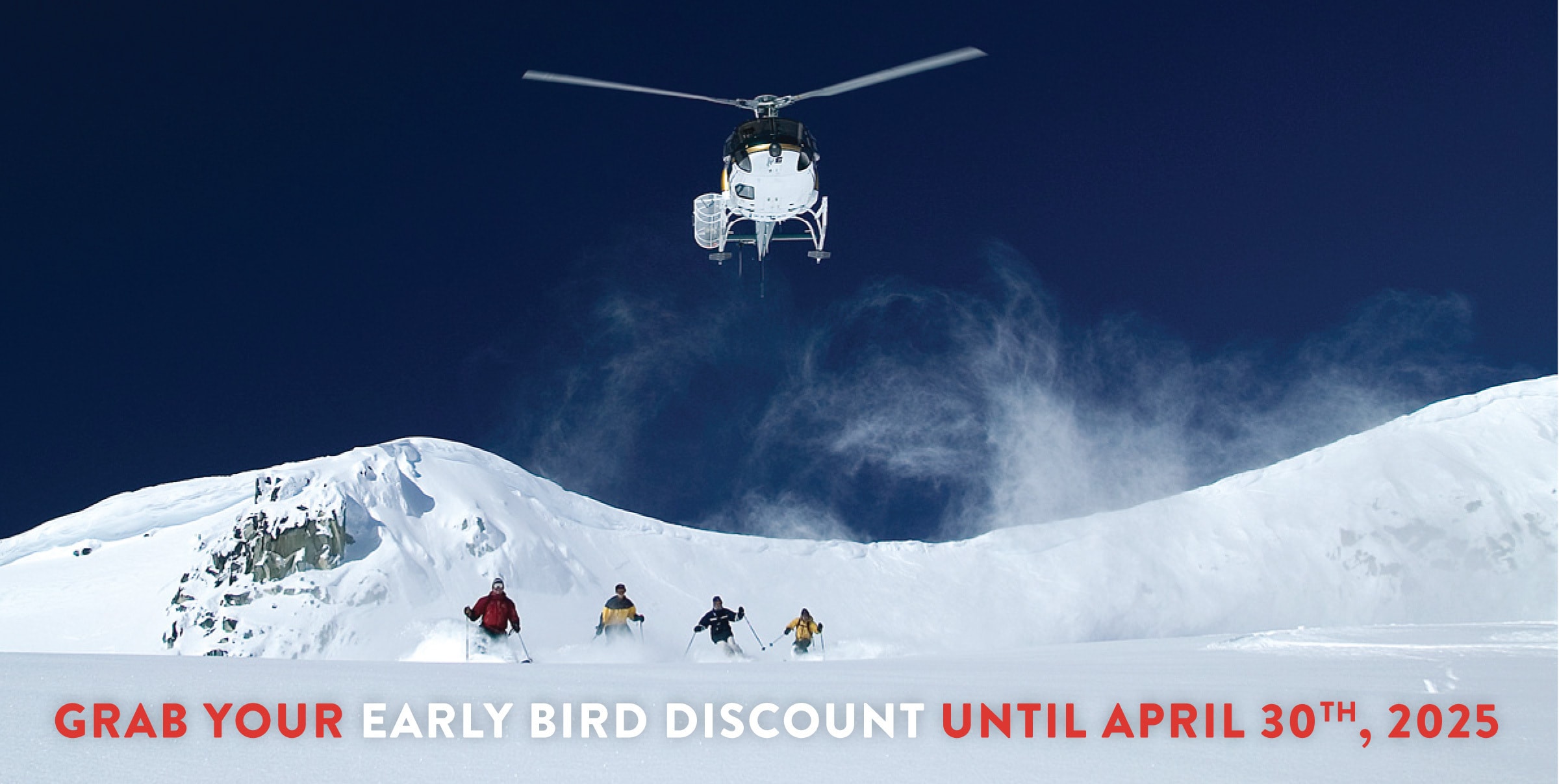 Heli-skiing in untouched, powder-filled terrain