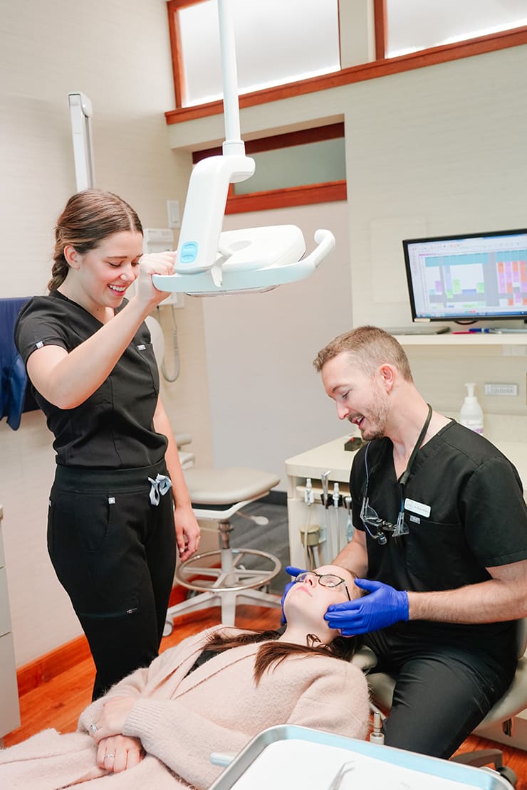 Dr. Evan Wiens routinely checks for skin lesions at every dental hygiene appointment