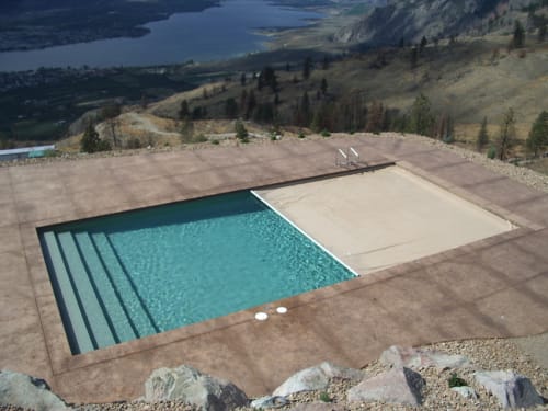automatic pool safety cover-new pool-beige-okanagan