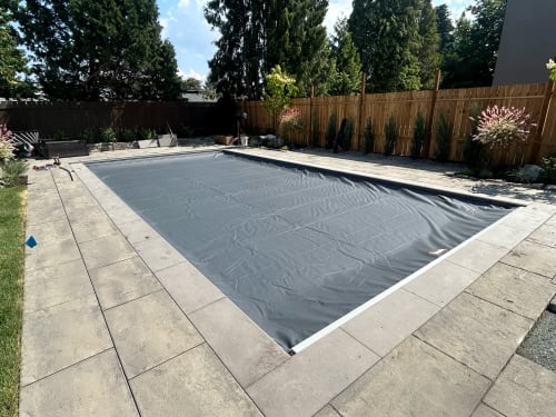 existing replacement safety cover in charcoal grey in the Okanagan