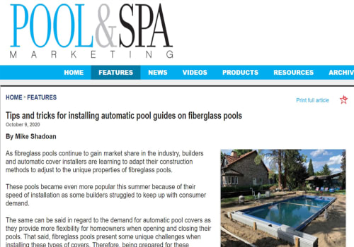 Installing Auto Pool Cover Guides For Fibreglass Pools