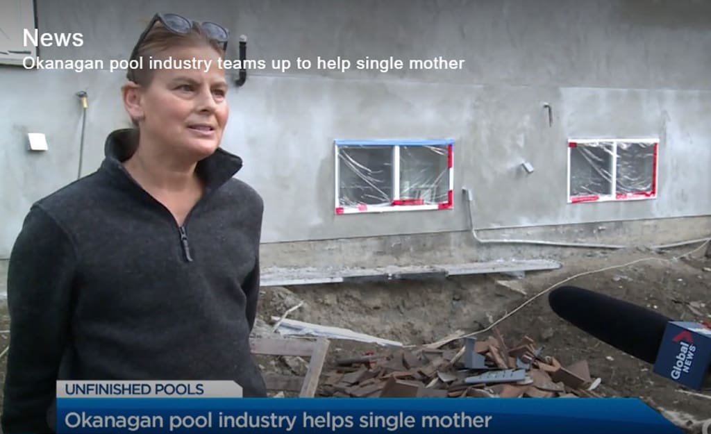 Okanagan pool industry teams up to help single mother