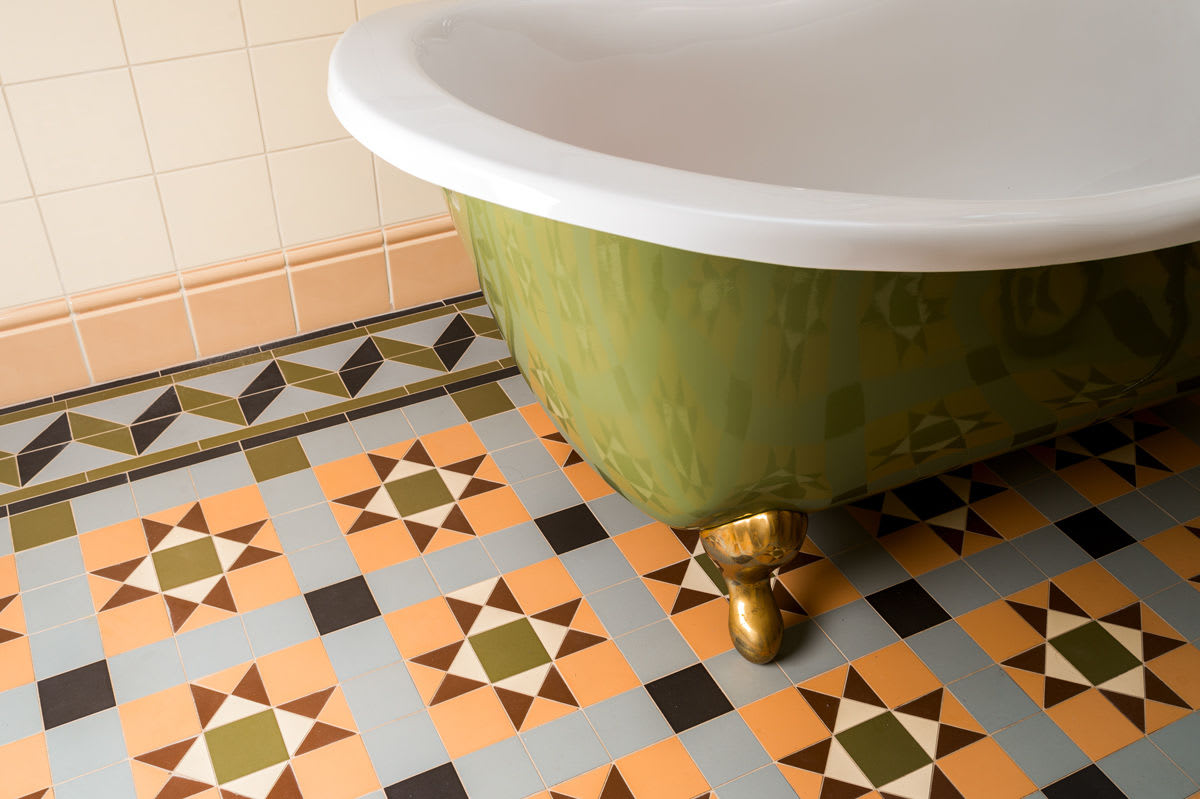 Patterned tile can work for bathroom renovations, but be careful to not overdo it.