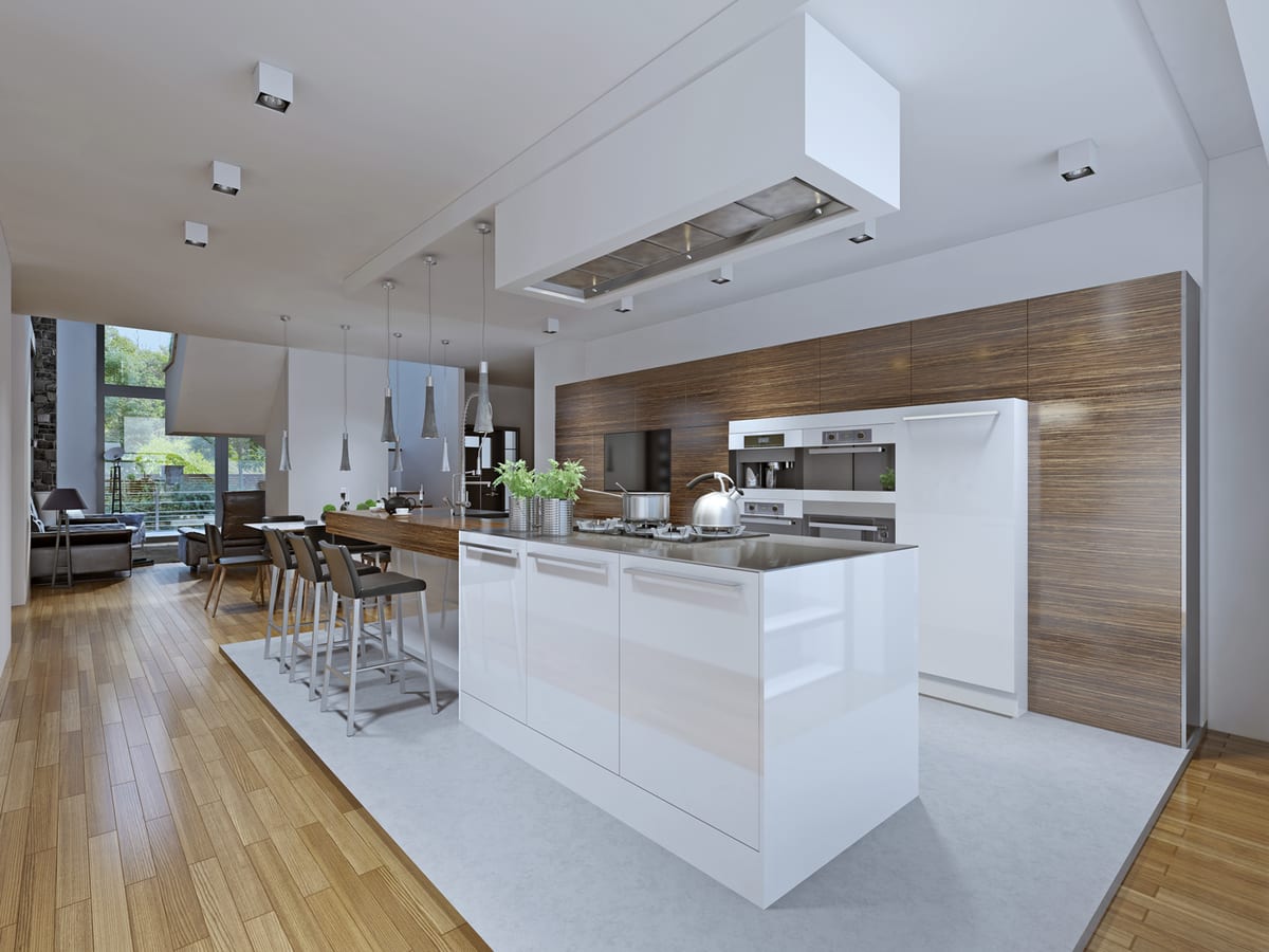 Bring your home into the 21st century with a modern kitchen renovation design that saves on space.
