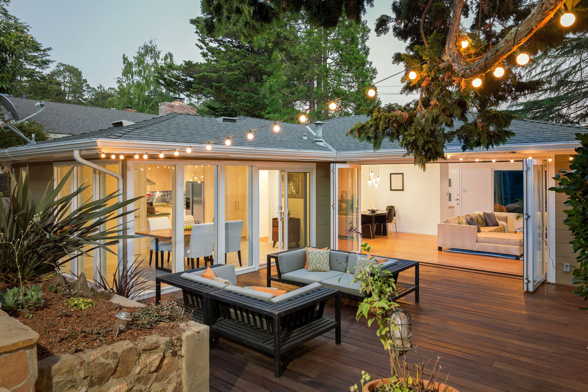 Outdoor decks on Kelowna homes can be raised for maximum viewing pleasure.