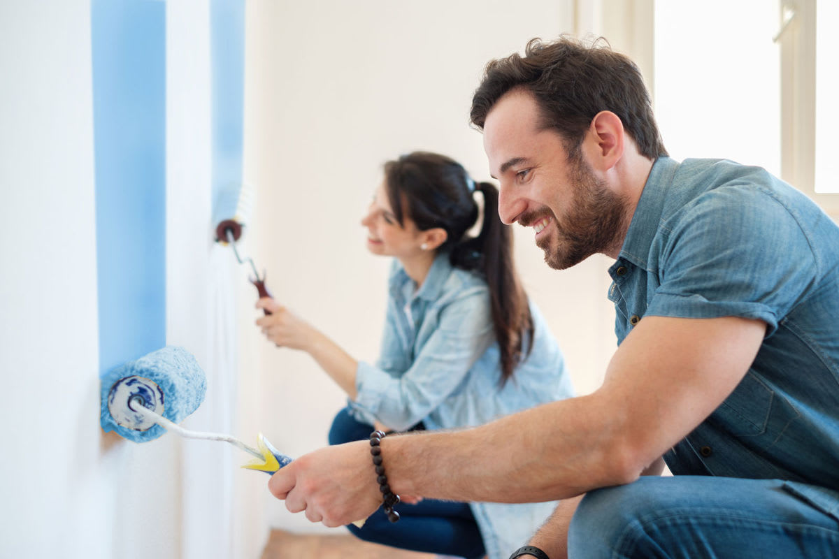 Painting your walls blue can create a calm and peaceful environment. 