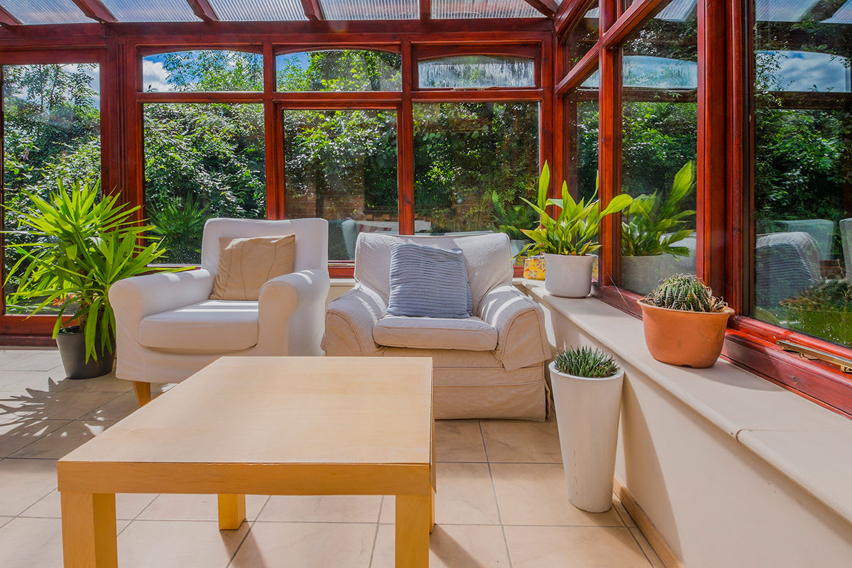 A sunroom addition is a great way to enjoy the outdoor lifestyle, even when it’s cool out.