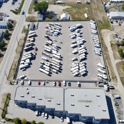 Aerial Shot of Space Centre Sexsmith RV Lot