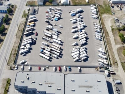 Aerial Shot of Space Centre Sexsmith RV Lot