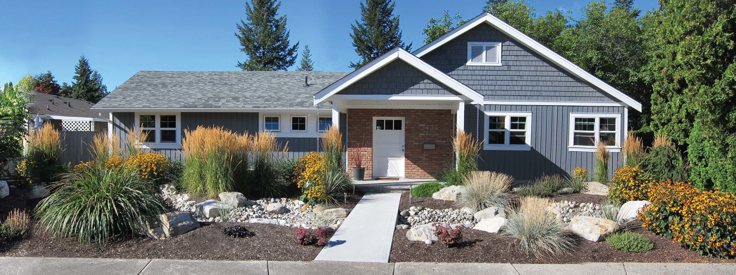Smart and stunning: a drought-tolerant front yard designed for the Okanagan’s dry summers.