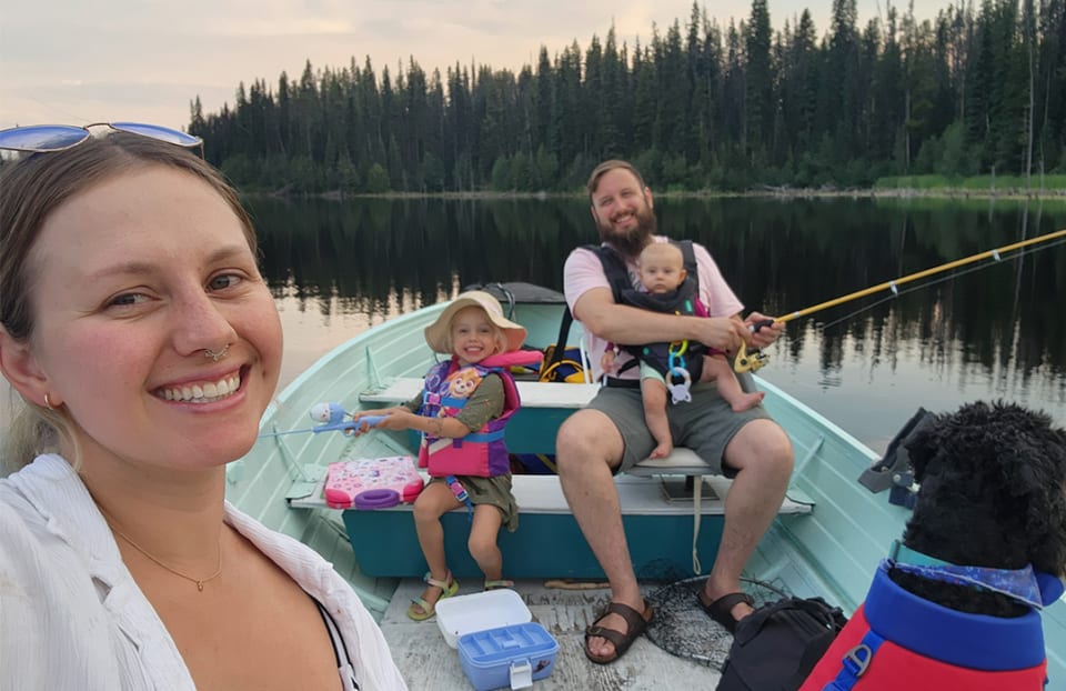 On long weekends Kristina will be camping with her family and teaching her daughters how to fish (like true Northern Girls).