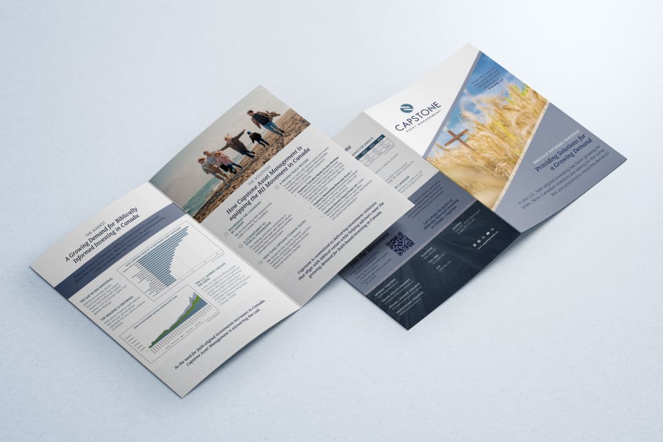 Capstone Investment brochure graphic design