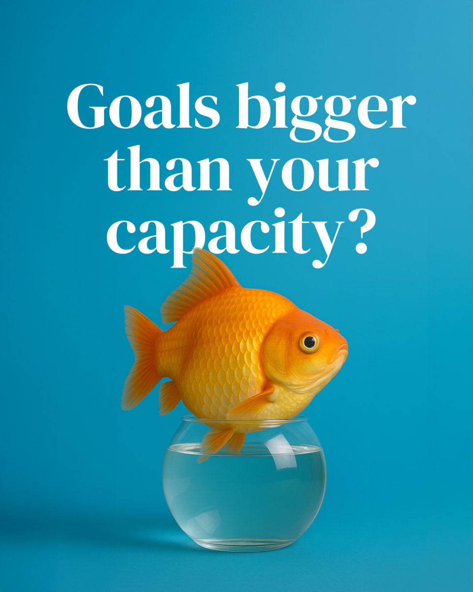 Goals bigger than your capacity?