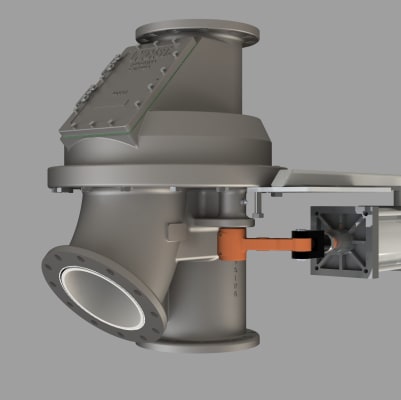 Classic Diverter Valve with Pneumatic Actuator Diverter Valves Unicast Wear Parts