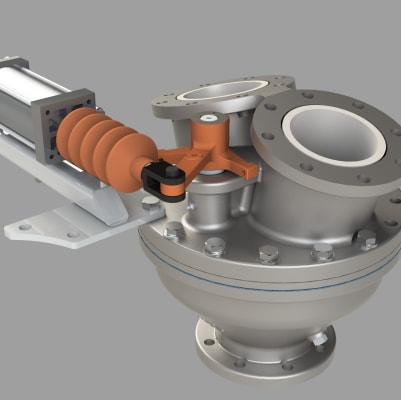 Ceramic Lined Slurry Valves with Pneumatic Actuator Ceramic-Lined Slurry Valves Unicast Wear Parts