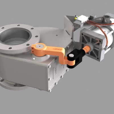 Air-actuated pneumatic shut-off valve. Shut-Off Valves Unicast Wear Parts
